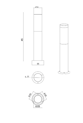 Ландшафтный светильник Arte Lamp SALIRE A3158PA-1SS